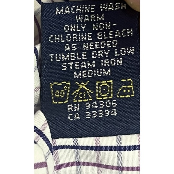 Men's polo Ralph Lauren longsleeve button-down plaid medium - Picture 4 of 14